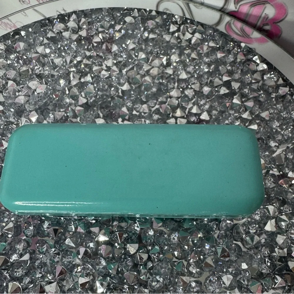 Tiffany & co glasses case sunglasses reading glasses blue turquoise cream inside